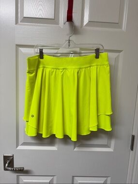 lululemon athletica Neon Chartreuse Skater Skirt